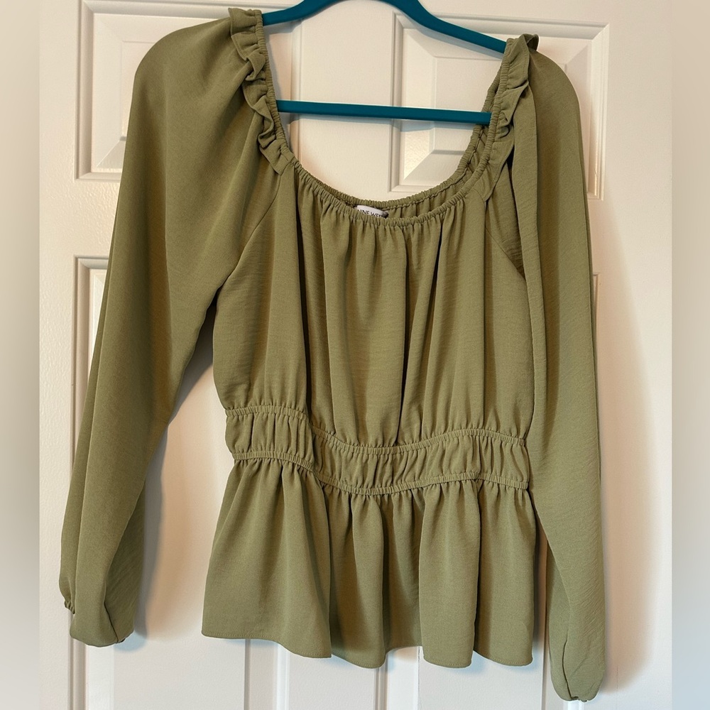 Nine West Sage Green Blouse